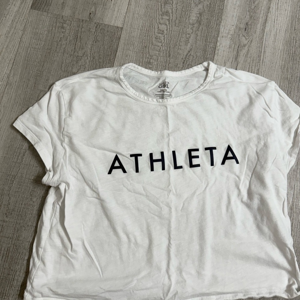 Athleta White Short Sleeve Tee